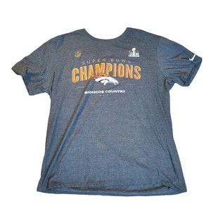 Nike NFL Super Bowl 50 Champions Locker Room Denver Broncos T-Shirt Sz XL